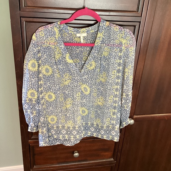 Joie Voile Silk Peasant Blouse EUC Sheer flowy - Picture 7 of 12